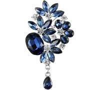 Ice Flower Brooch Pin All-Match All Kinds of Clothing Scarf Fixed Accessories Wedding Banquet Ladies Jewelry (D As the picture shows)