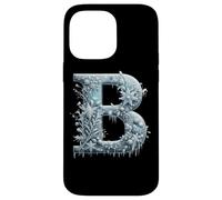 Ice Flower Monogram B Winter Design Case for iPhone 14 Pro Max