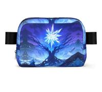 Ice Flower Tree Fanny Pack for Men Women, Water Resistant, Adjustable Crossbody Strap