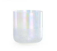 Ice flower white transparent alchemy bowl, crystal bowl, seven-color singing bowl, 1transparent crystal bowl musical instrument, 6-12 inches custom-made by hand, professional-level meditation instrume