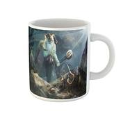 Ice Giant Attacking Norse Viking-God Coffee Mug Unique Travel Mug Durable Tea Cup Novelty Gift for Mom Christmas Birthdays 330Ml