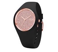 ICE-WATCH - Ice Glitter Black Rose-Gold - Women's Wristwatch With Silicon Strap - 001353 (Medium)