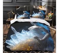 Ice Goddess Comforter Cover 3D Print Premium 3-Piece Bed Set Hidden Zipper Mythical Statue Quilt Cover Extra Soft Machine Washable for Adults Women Kids Girls Boys Youth Super king（260x220cm）