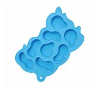 Ice Grid Cute Children's Cream Art Silicone Stick Pressing 1Pcs(Melting Bell Ice Tray Blue)