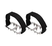 Ice Grips for Footwear | 2 Pieces Non-Slip Snow Crampons | Adjustable Grip for Hiking Walking Climbing Trot Adventurers Older Adults