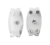 Ice Grips for Shoes - Traction Clear, Eleven Centimeters Length Elastic TPE Shell, Transparent Non-Slip Design Plus Multi-Point Grip Bolts, ma