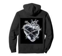 Ice Heart Barbed Wire Anatomy Art Pullover Hoodie