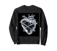 Ice Heart Barbed Wire Anatomy Art Sweatshirt