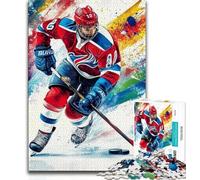 Ice Hockey 1000 Piece Jigsaw Puzzles for Teenagers,Learning Educational Toy for Is Ideal As A Gift for The Whole Family 50x75cm