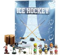 Ice Hockey Advent Calendar 2024 | 24 Days Hockey Christmas Countdown Calendar | Ice Ball Decoration Miniature Keepsake | Ice Hockey Figurines Sports Advent Calendars For Kids Adults