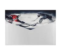 Ice Hockey Art File Folder with Snap&6 Pockets Reusable File Organizer Portable Document Paper Bill Receipt Organizer Plastic Envelopes for Office College Letter Size