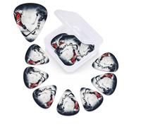 Ice Hockey Art Guitar Picks 12 Pack 3 Different Thickness Celluloid Guitar Plectrums with Guitar Pick Storage Box Personalized Guitar Pick for Acoustic Guitar Picks