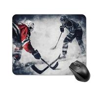 Ice Hockey Art Mouse Pad Square Laptop Mouse Mat Cute Computer Mousepad Keyboard Pad Non-Slip Desk Pads for Gaming Office Work Home 20 * 25cm