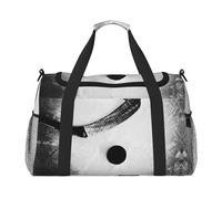 Ice Hockey Art Print Foldable Carry On Tote Large Capacity Hand Carry Bag for Airplane Weekend Getaways
