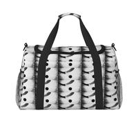 Ice Hockey Art Print Large Capacity Hand Carry Bag for Women Foldable Carry On Tote for Airplane Travel