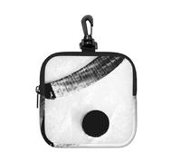 Ice Hockey Art Square Zipper Pouch with All-Over Print,Waterproof Small Organizer Bag, Lightweight Durable for Coins,Cards, Keys for Travel Daily Use