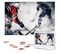 Ice Hockey Art Wooden Puzzles 1000 Pieces Personalized Jigsaw Puzzle For Adults Interesting Custom Photo Puzzles Gift For Holiday Birthday Wedding Anniversay
