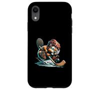 Ice Hockey Beaver With Helmet Stick And Puck Action Case for iPhone XR