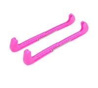 Ice Hockey Blade Guard, Plastic Shell Screw Fixing Easy Assembly Ice Skate Blade Covers 1 Pair for Outdoor Figure Skating (Pink)