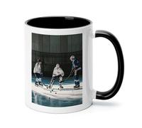 Ice Hockey Ceramic Coffee Mug with Handle 11 Ounces, Porcelain Mug Coffee Cup Tea Mug Water Cup Ideal for Coffee,Tea,Latte,Cappuccino,Microwave & Dishwasher Safe Unique Gift Cup