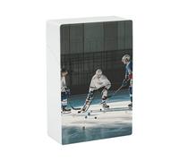 Ice Hockey Cigarette Case, Plastic Waterproof Shockproof, Airtight Push Open Cigarette Box, Capacity King Size Cigarette Holder, Portable Cigarette Container for Outdoor Travel Camping Office