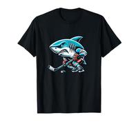 Ice Hockey Cool Shark Fierce Power Play T-Shirt