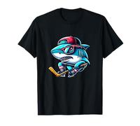 Ice Hockey Cool Shark Skating Style Power T-Shirt