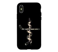 Ice Hockey Cross Jesus Faith Christian Case for iPhone X/XS