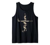 Ice Hockey Cross Jesus Faith Christian Tank Top