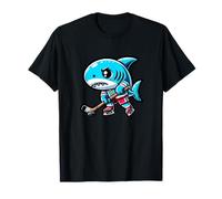 Ice Hockey Cute Shark Playful Power T-Shirt