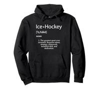 Ice Hockey Definition Funny Ice Skating Hockey Player Game Pullover Hoodie