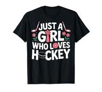Ice Hockey Enthusiast Just A Girl Who Loves Hockey Fan T-Shirt