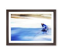 Ice Hockey Framed Print | A2 Walnut Framed Wall Art | Ready to Hang | Modern Landscape Picture | Living Room Bedroom Lounge Office