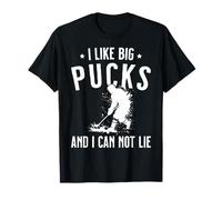 Ice Hockey Gift Hockeyplayer Coach Ice Rink Puck Retro T-Shirt