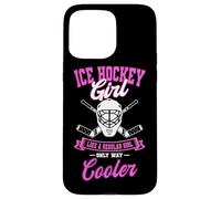Ice Hockey Girl Just a Regular Girl Only Way Cooler Skating Case for iPhone 15 Pro Max