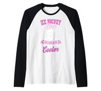 Ice Hockey Girl Just a Regular Girl Only Way Cooler Skating Raglan Baseball Tee
