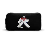Ice Hockey Goalkeeper Simple Pencil Case Big Capacity Pouch Box Travel Makeup Bag