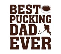 ice Hockey Graphic Best pucking dad Ever Fine Carving Decals 42x46.4cm It Won't Fall Off Coffee