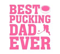 ice Hockey Graphic Best pucking dad Ever Fine Carving Decals 42x46.4cm Self Adhesive Pink