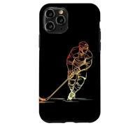 Ice Hockey Guy Drawing Retro Case for iPhone 11 Pro