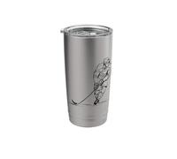 Ice Hockey Guy Drawing Stainless Steel Insulated Tumbler