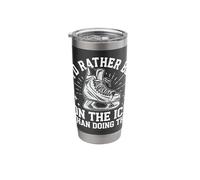 Ice Hockey I'd Rather Be On The Ice Than Doing This Stainless Steel Insulated Tumbler