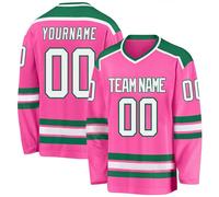 Ice Hockey Jersey Personalized Ice Hockey for Adults Youth Custom Own Name Number Training Jersey Shirt for Fans Pink
