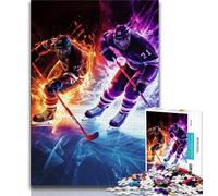 Ice Hockey Jigsaw Puzzles for Adults,Challenging To Complete But Fun And Humorous Birthday Present,Gifts,Wall Art (50x75cm)