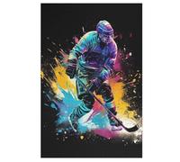 Ice Hockey Jigsaw Puzzles for Adults & Kids 1000 Piece Wooden Jigsaw Puzzle Family Games Birthday Gifts for Challenging Game Precise Interlocking Educational Game Challenge Toy （78×53cm）