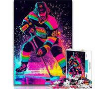 Ice Hockey Jigsaw Puzzles for Teenagers 1000 Piece,Challenging Game And Family Play with Fully Interlocking Randomly Shaped Pieces 38x26cm