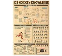 Ice Hockey Knowledge metal signs basic guide for athletes plaque club decor poster wall decor for home room venue es_8"x12"