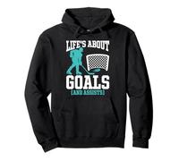 Ice Hockey Life’s About Goals And Assists Funny Humor Pullover Hoodie