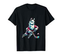 Ice Hockey Llama Ice Hockey Fun T-Shirt