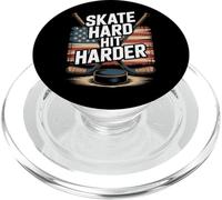 Ice Hockey Lovers Skate Hard Hit Harder PopSockets PopGrip for MagSafe
